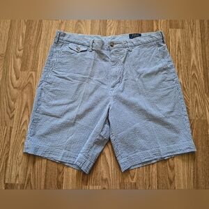 Polo Ralph Lauren Stretch Classic Fit Men's Size 36 Blue and White Striped Short